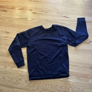 adidas Essentials 3-Stripes Fleece Sweatshirt navy blue monochromatic